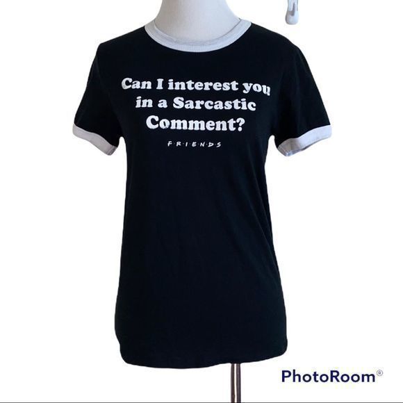 🎀 3/$20 FRIENDS Tv show children’s Large Chandler bing ringer tee - Picture 1 of 5